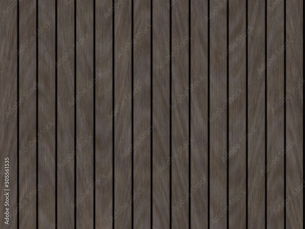 Naklejka premium Wood texture background pattern. Dark hardwood planks surface of wooden board floor wall fence. Abstract timber decorative illustration.