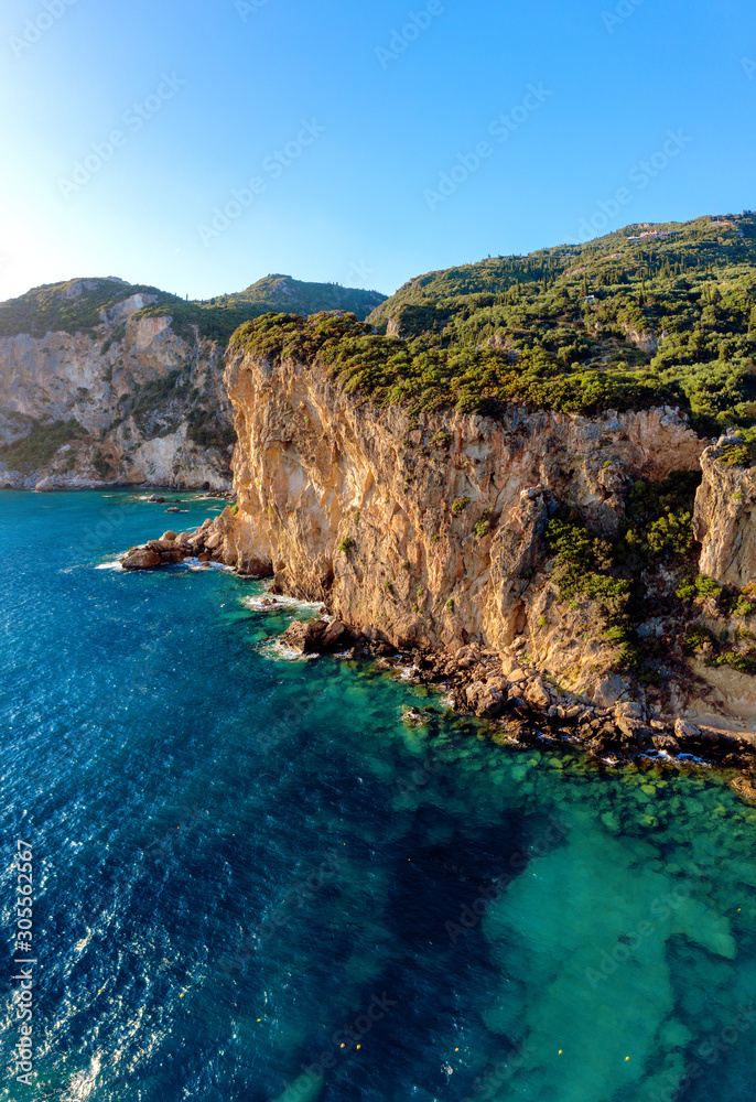 Landscape of medditarean shore in Greece