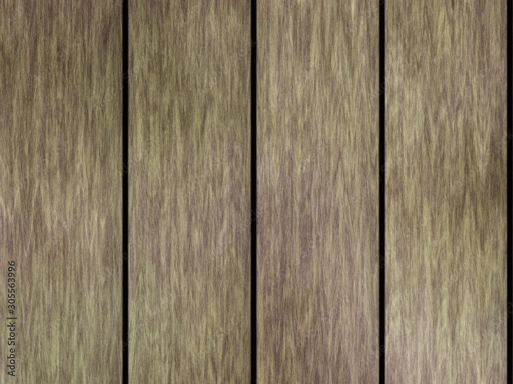 Naklejka premium Wood texture background pattern. Dark hardwood planks surface of wooden board floor wall fence. Abstract timber decorative illustration.
