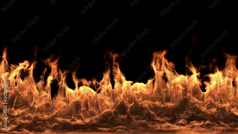 Fire flame background. Rendered with alpha channel. Easy to use, just place the clip over your footage. Ideal for visual effects and motion graphics.