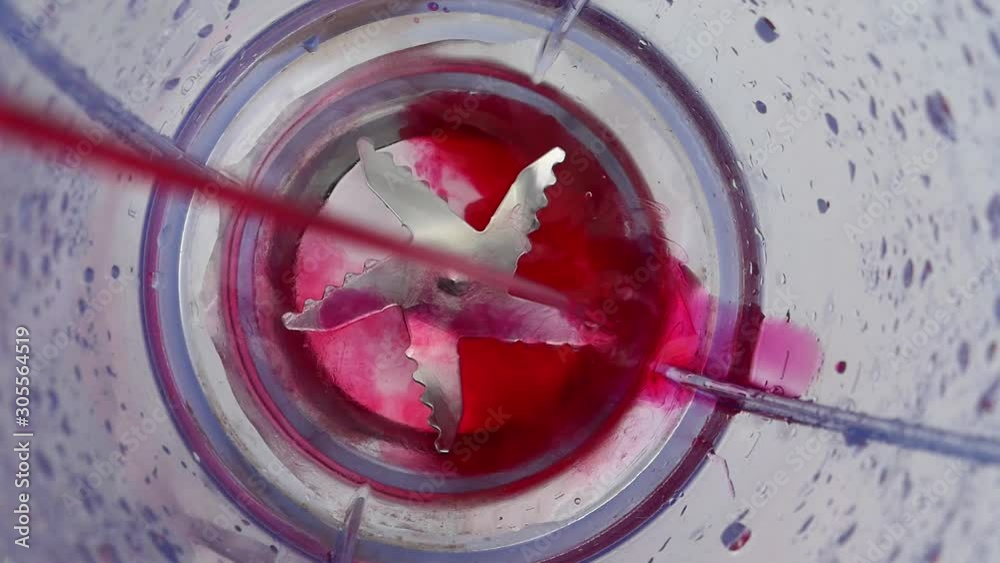 Pour a Water Red into blender beverage for summer, Food concept Top view. Pour a Water Red into blender beverage for summer, Food concept Top view.