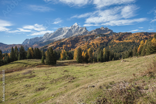 Civetta mount, one of the highest peaks among the Italian Dolomites, at fall © TPhotography