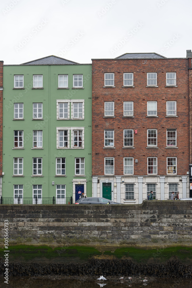 Colourful irish architecture in Dublin city