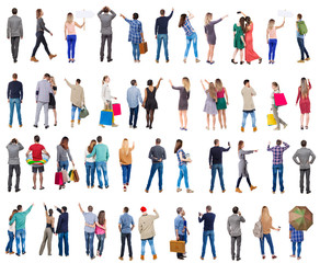 Collection " Back view people ".