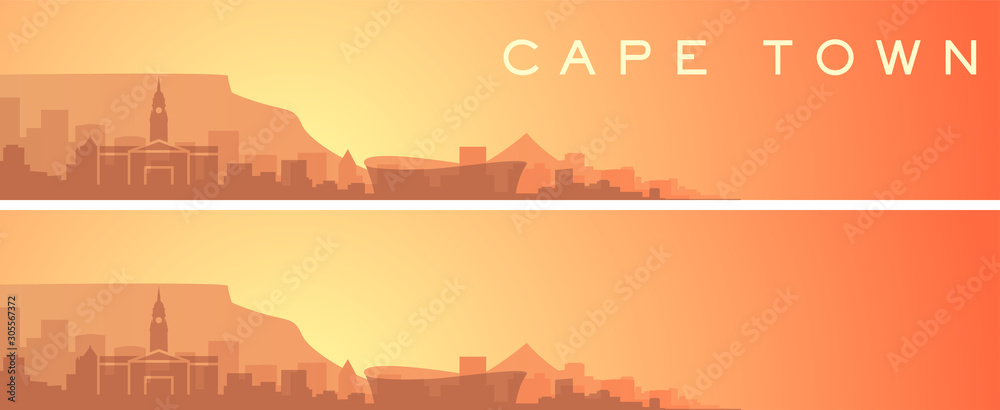 Cape Town Beautiful Skyline Scenery Banner