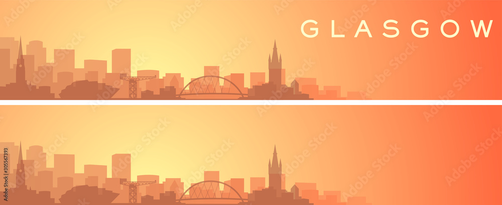 Glasgow Beautiful Skyline Scenery Banner