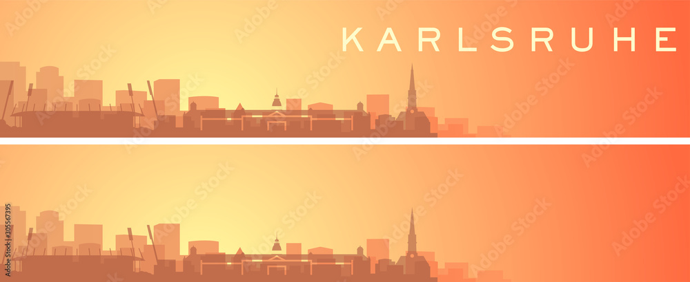 Karlsruhe Beautiful Skyline Scenery Banner