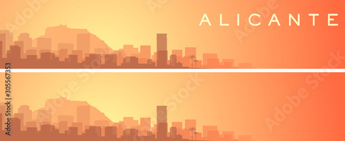 Alicante Beautiful Skyline Scenery Banner