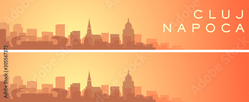 Cluj-Napoca Beautiful Skyline Scenery Banner photo