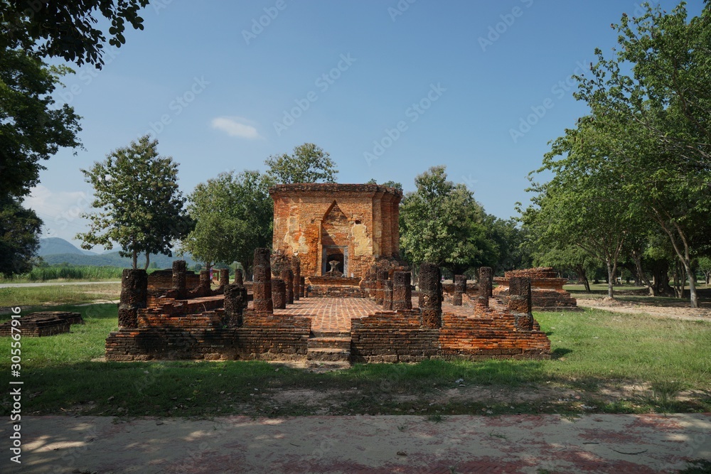 ruins of temple in thailand 