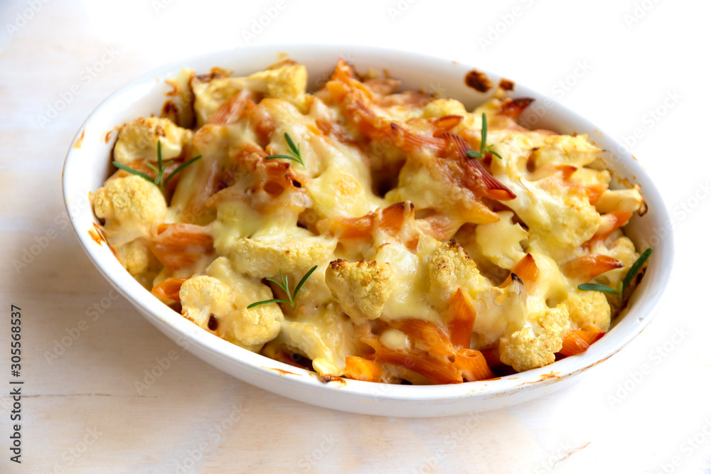 Cheese bakded cauliflower and red lentils spirals Cheese bakded cauliflower and red lentils spirals