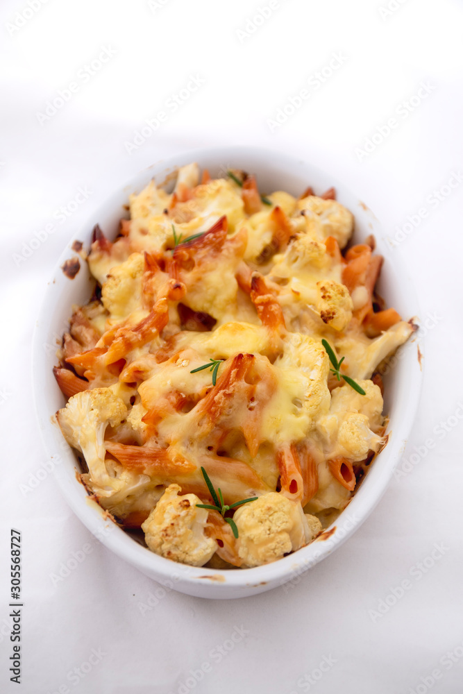 Cheese bakded cauliflower and red lentils spirals Cheese bakded cauliflower and red lentils spirals