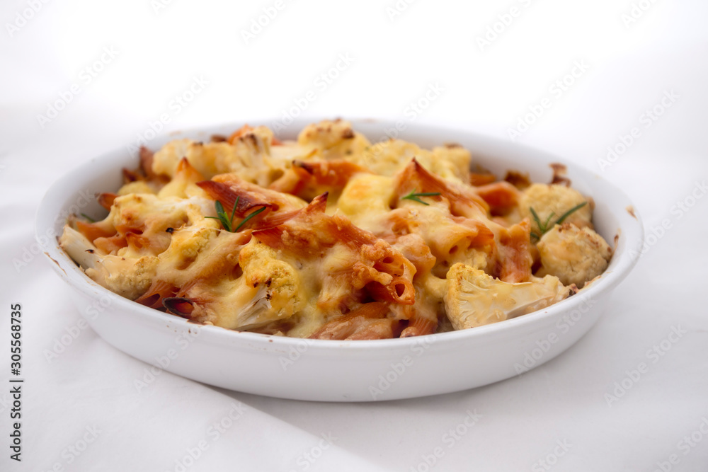 Cheese bakded cauliflower and red lentils spirals Cheese bakded cauliflower and red lentils spirals