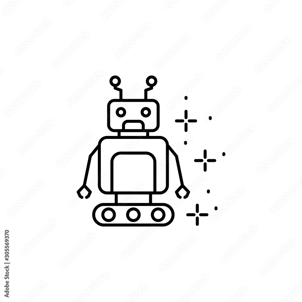 Fototapeta premium Robot, technology, electronic icon. Element of Robotic icon.