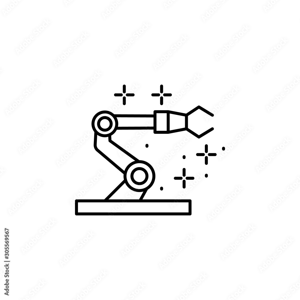 Robot arm, manipulator icon. Element of Robotic icon. Robot arm, manipulator icon. Element of Robotic icon.