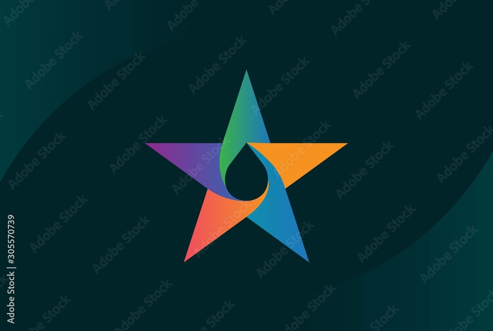 Modern abstract star flat illustration logo vector template Modern abstract star flat illustration logo vector template