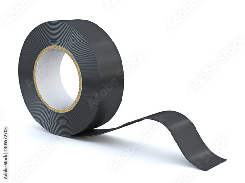 Canvastavla Black insulating tape 3D