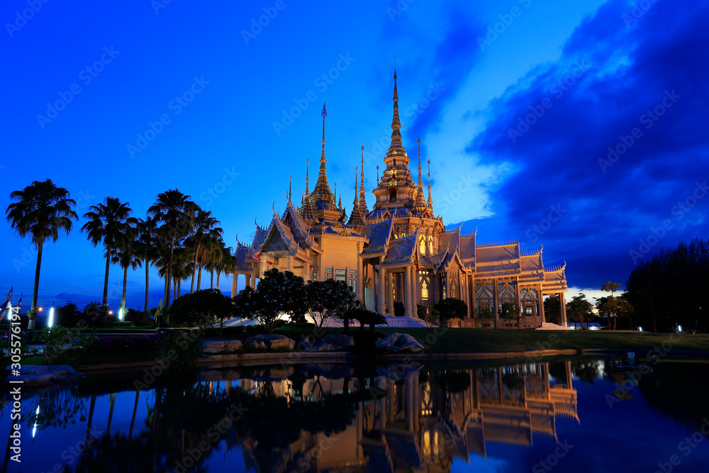 Non Kum Temple, Main Building of  during twilight located at Sikhio, Nakhon Ratchasima, Thailand