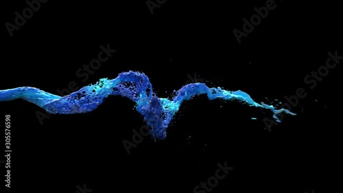 Fluid Twist Reveal Left to Right - Blue