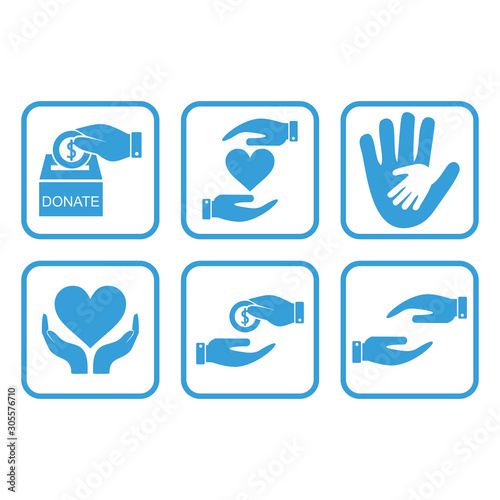 donate and  charity icon vector design symbol