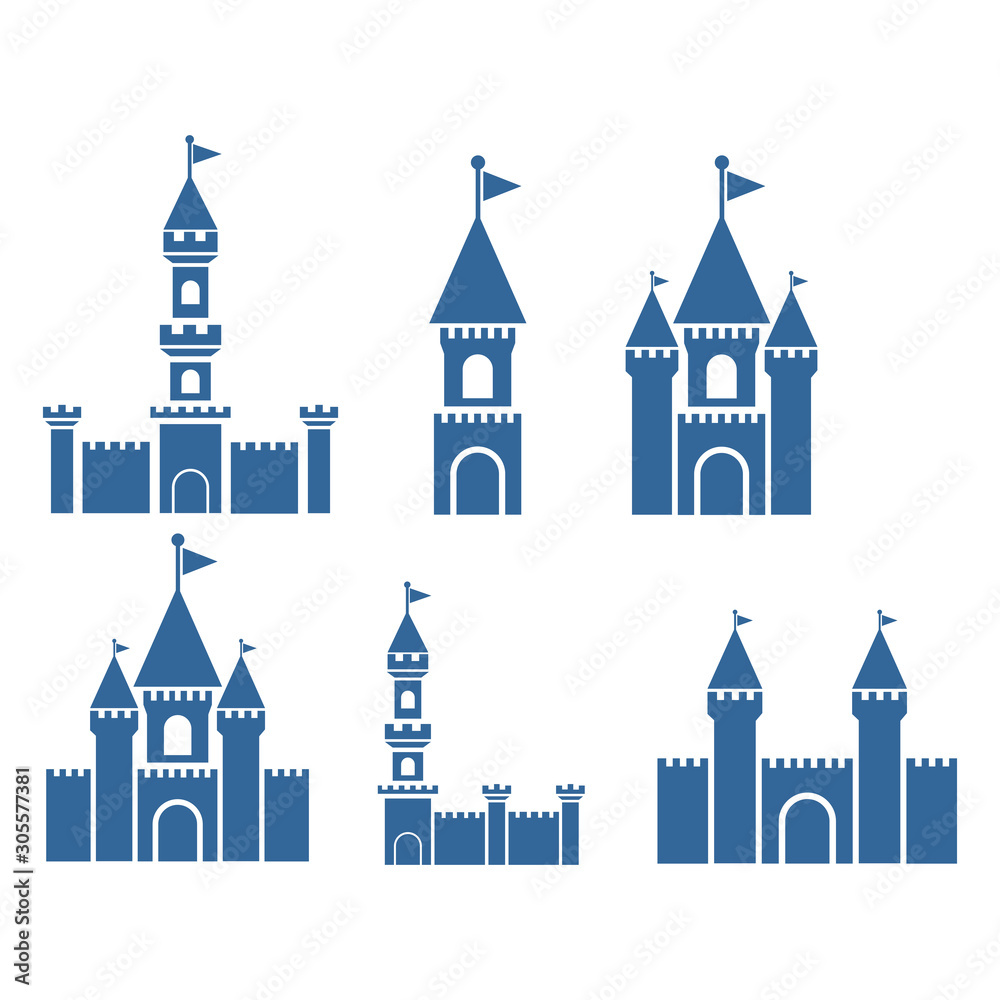 castle icon vector design symbol