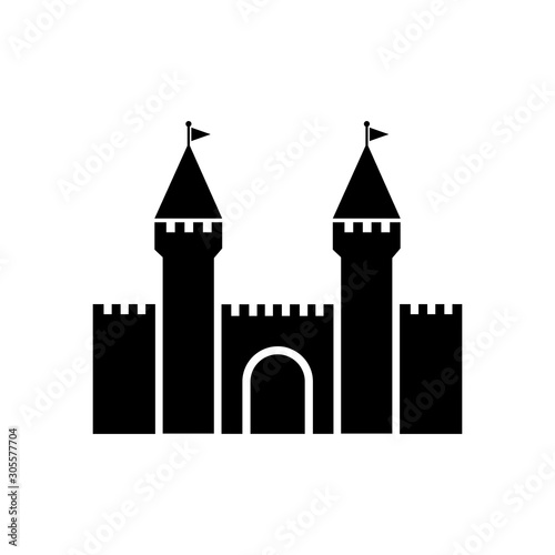 castle icon vector design symbol © trimulyani