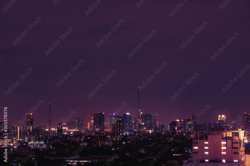 Fototapeta premium city skyline at night