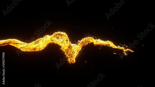 Fluid Twist Reveal Left to Right - Gold