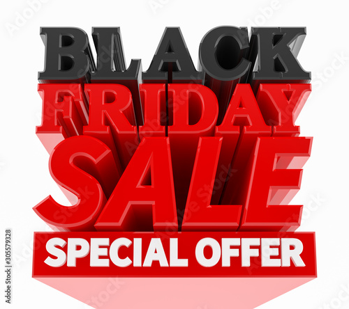 Wallpaper Mural BLACK FRIDAY SALE SPECIAL OFFER word on white background illustration 3D rendering Torontodigital.ca