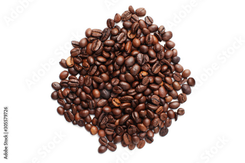 Coffee beans isolated on white background