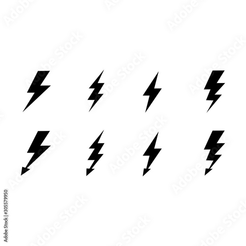 thunder lighting icon, power lighting icon vector design symbol