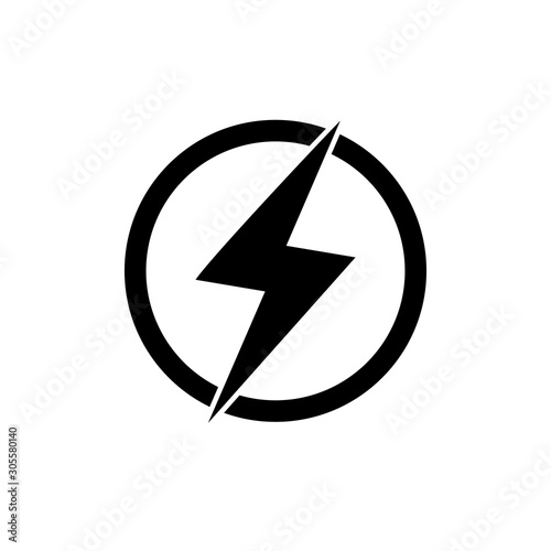 thunder lighting icon, power lighting icon vector design symbol