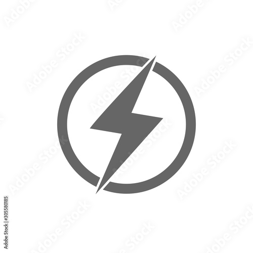 thunder lighting icon, power lighting icon vector design symbol