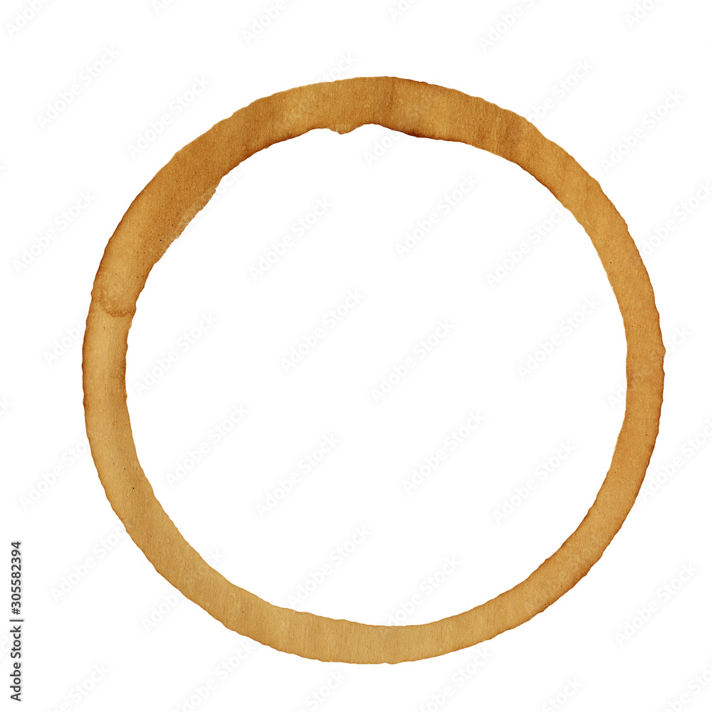 Coffee cup rings isolated on a white background. Coffee cup rings isolated on a white background.