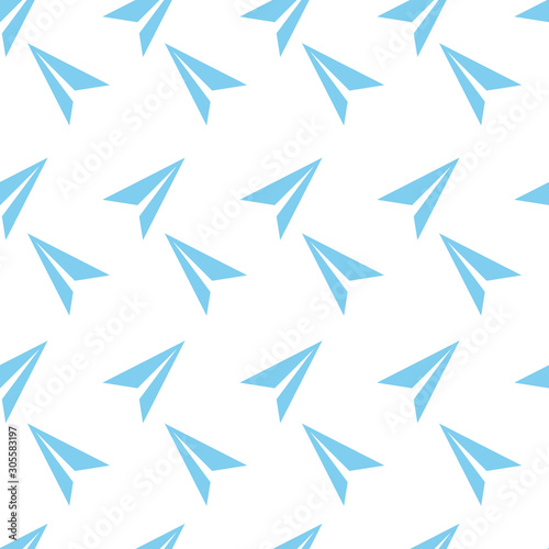 paper plane background seamless pattern