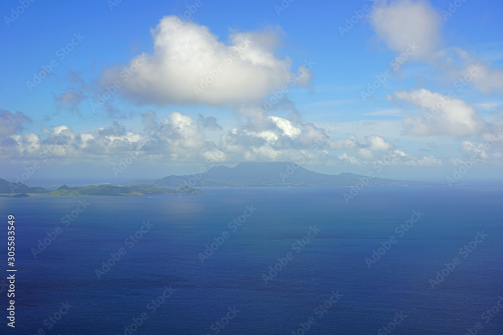 Aerial view of the Nevis Peak volcano in St Kitts and Nevis Aerial view of the Nevis Peak volcano in St Kitts and Nevis