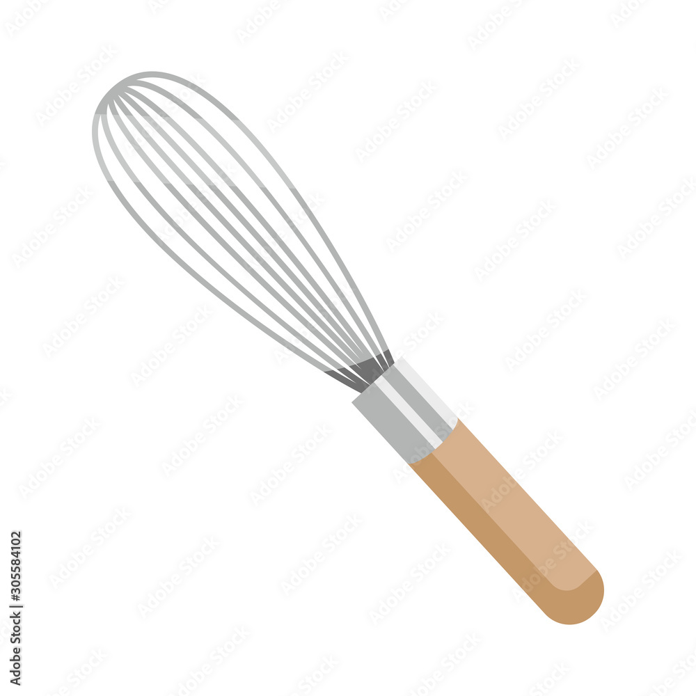 Fototapeta premium Whisk for whipping vector design object. Isolated illustration on white background