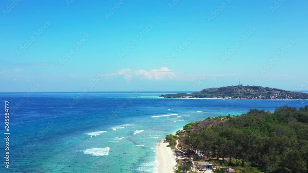 Islands In Fiji - Lush Islands On White Sand Surrounded By Blue Ocean - A Beautiful Tourist Destination - Aerial Drone Shot Islands In Fiji - Lush Islands On White Sand Surrounded By Blue Ocean - A Beautiful Tourist Destination - Aerial Drone Shot