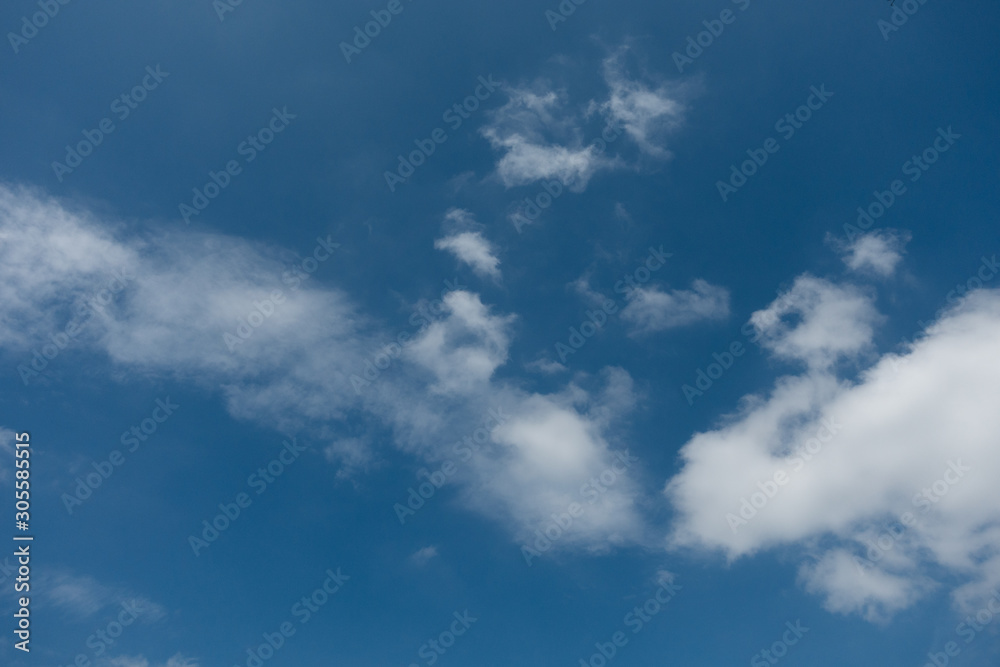 Blue sky with white clouds