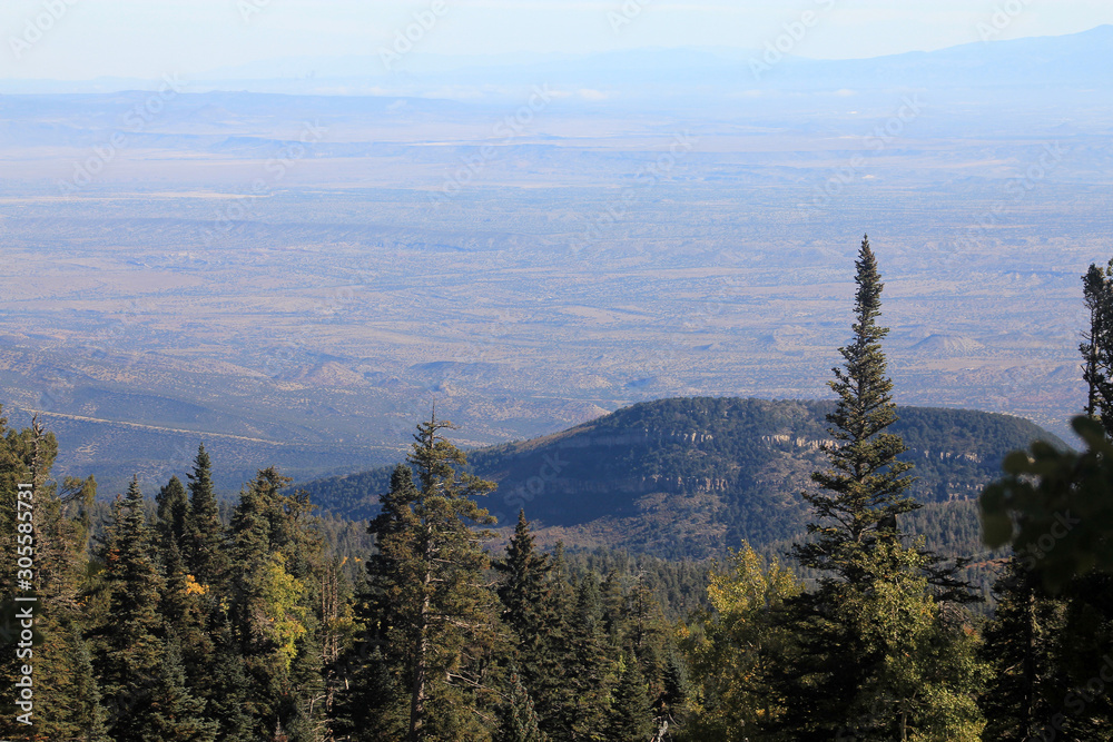 View from mountain Sandia in New Mexico, USA