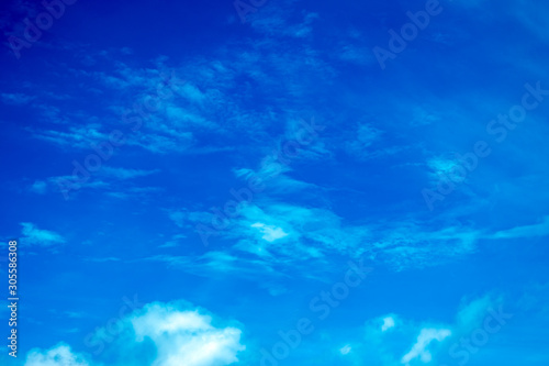 blue sky with white clouds.