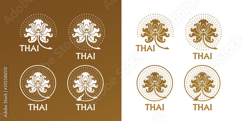 Thai art element for Thai graphic design vector illustration.