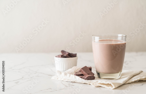 glass of chocolate milk