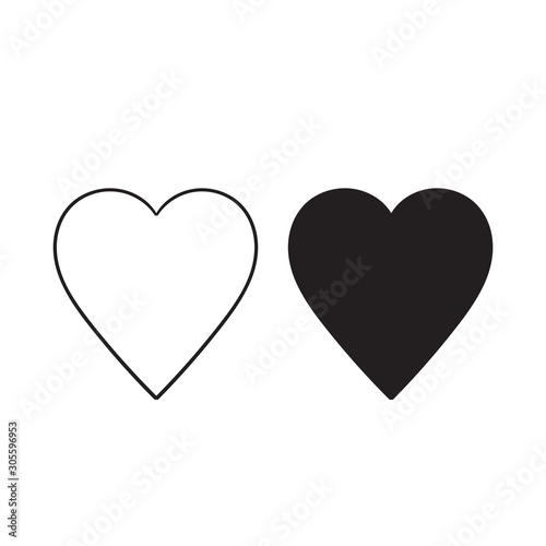 Vector image of a hand drawn doodle, linear heart icon. Isolated heart on a white background