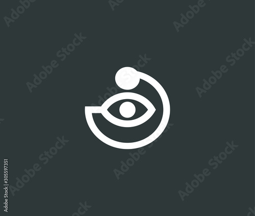 eye care Minimal emblem design template