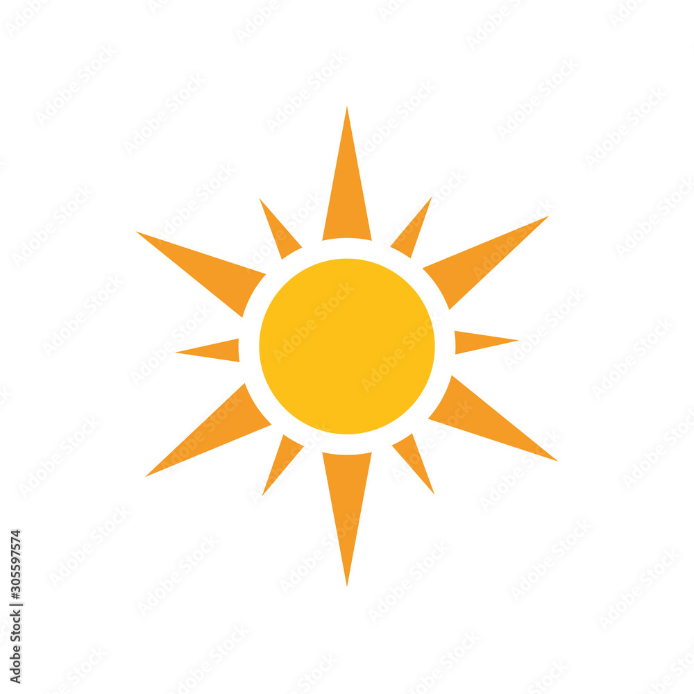 sun hot flat style icon sun hot flat style icon