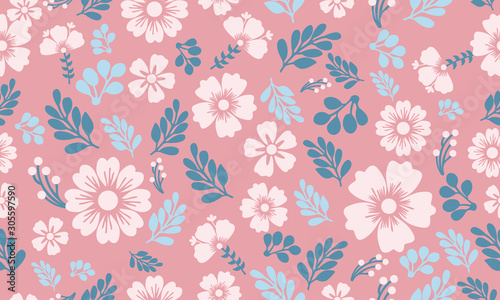 Classic wallpaper seamless floral pattern background valentine.