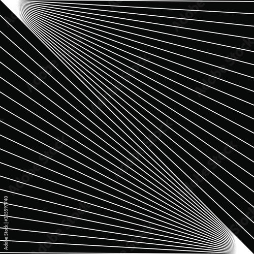 White oblique vector lines on a black background. Geometric art. Design element for prints, web, template and textile pattern