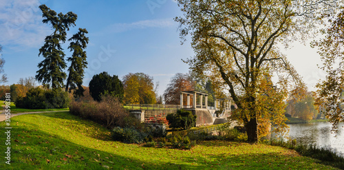 Schlosspark Putbus Rügen, goldener Herbst
