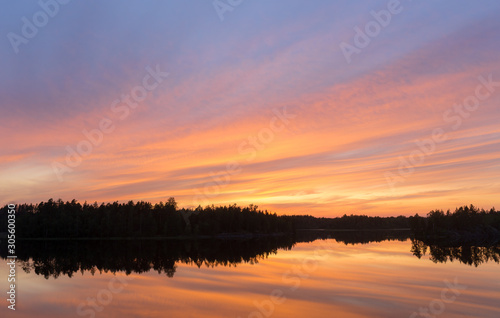 bright summer sunset